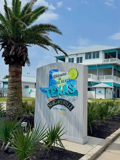Welcome sign at Crystal Beach Margaritaville